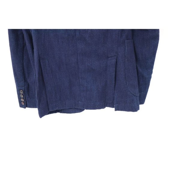 Apolis Global Citizen sport coat mens sz P three button indigo wool blend blazer - Picture 5 of 15